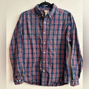 J. Khaki Men’s Traditional Plaid Button Up Long Sleeve Shirt M